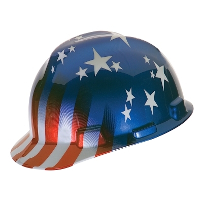 CAP V-GD STD AMER.FLAG STRIPE RTCH